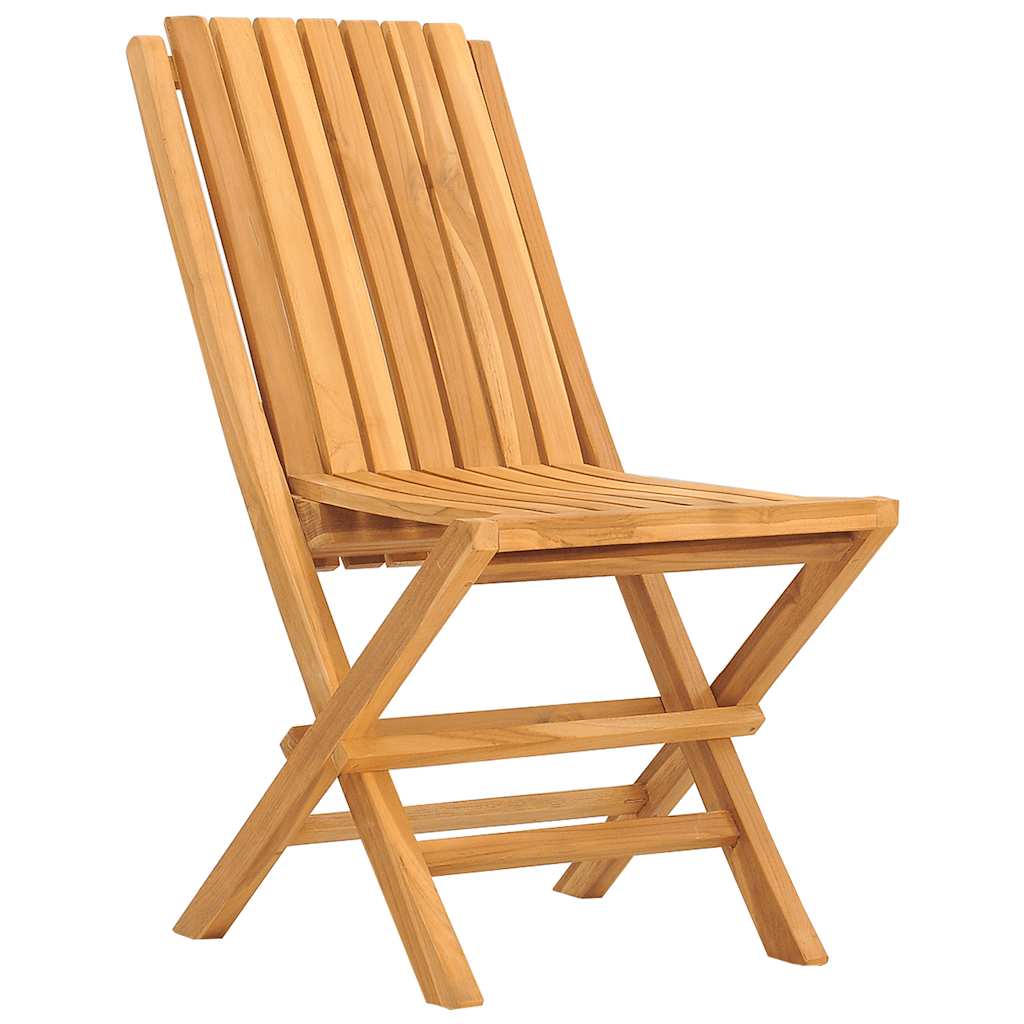 Sedie da Giardino Pieghevoli 2pz 47x47x89cm Legno Massello Teak - homemem39