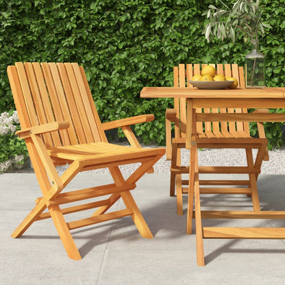 Sedie da Giardino Pieghevoli 2pz 61x67x90cm Legno Massello Teak - homemem39