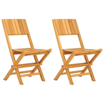 Sedie da Giardino Pieghevoli 2pz 47x61x90cm Legno Massello Teak - homemem39