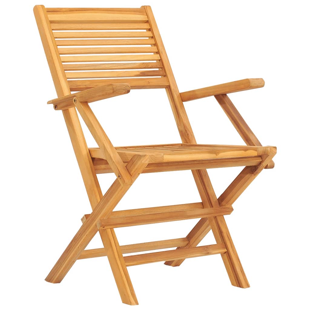 Sedie da Giardino Pieghevoli 2pz 55x62x90cm Legno Massello Teak - homemem39