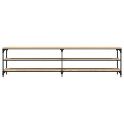 Mobile TV Rovere Sonoma 200x30x50cm Legno Multistrato e Metallo