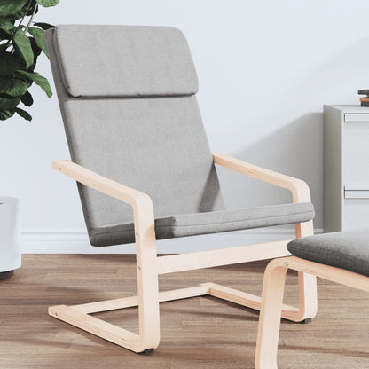 Sedia Relax Grigio Chiaro in Tessuto | homemem39