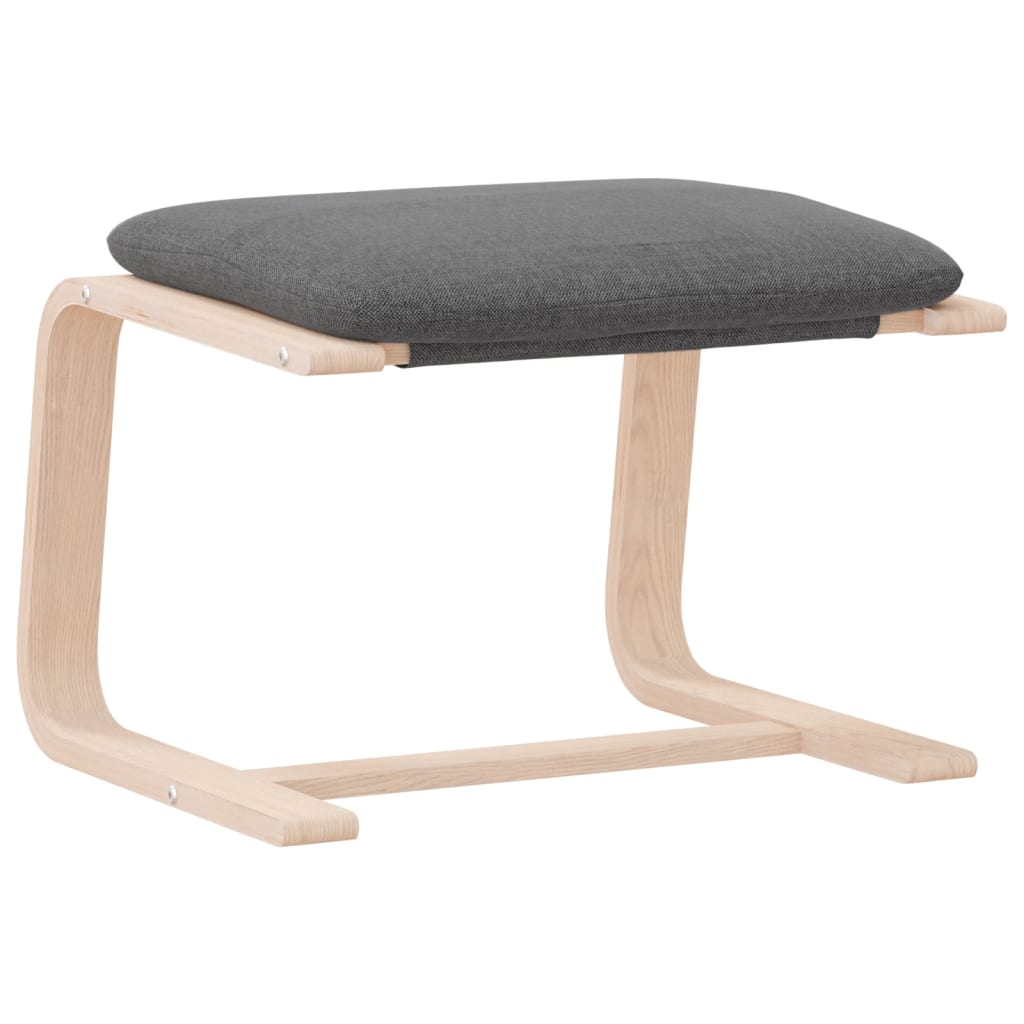 Poggiapiedi Grigio Chiaro 51x41x40 cm in Tessuto | homemem39