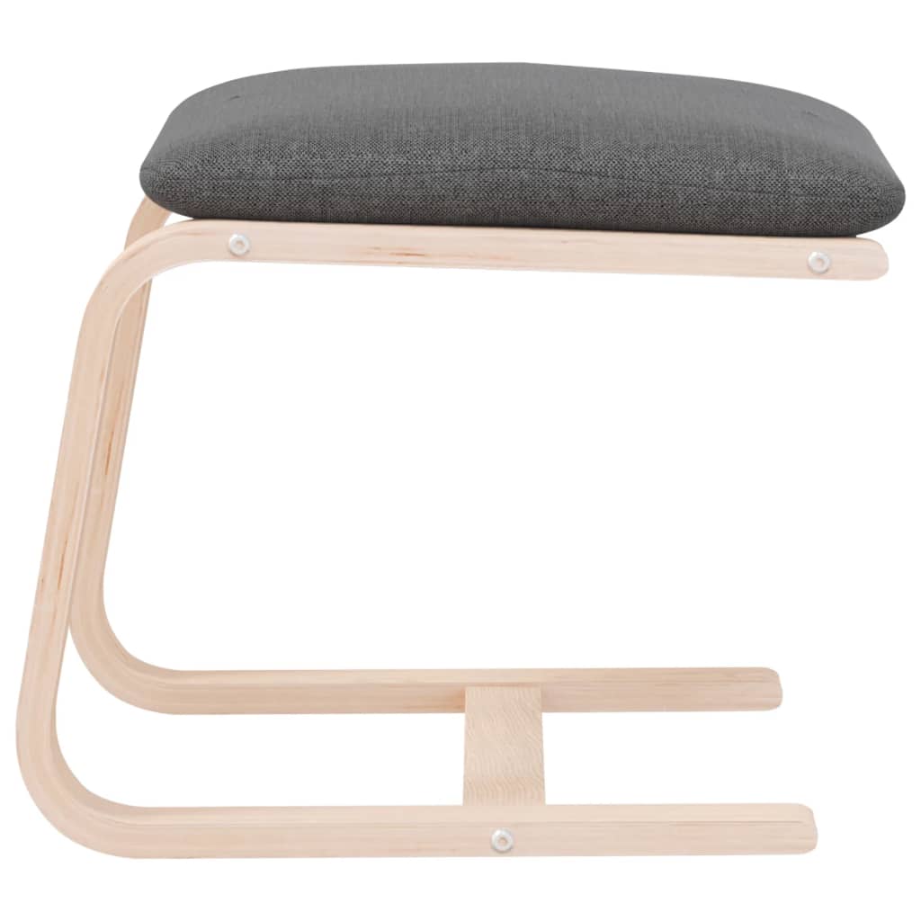 Poggiapiedi Grigio Chiaro 51x41x40 cm in Tessuto | homemem39