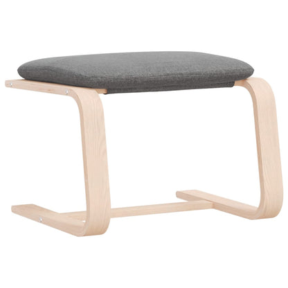 Poggiapiedi Grigio Chiaro 51x41x40 cm in Tessuto | homemem39