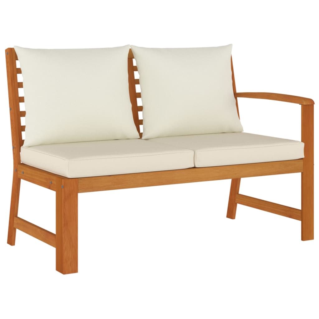 Set da Pranzo Giardino 4pz con Cuscini Legno Massello di Acacia | homemem39