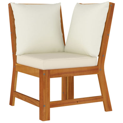 Set da Pranzo Giardino 4pz con Cuscini Legno Massello di Acacia | homemem39