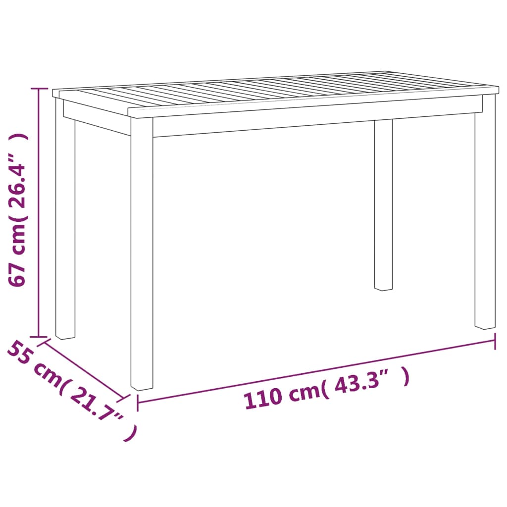 Set da Pranzo Giardino 4pz con Cuscini Legno Massello di Acacia