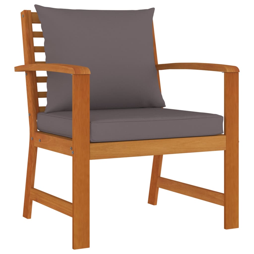 Set da Pranzo da Giardino 9pz con Cuscini Legno Massello Acacia | homemem39