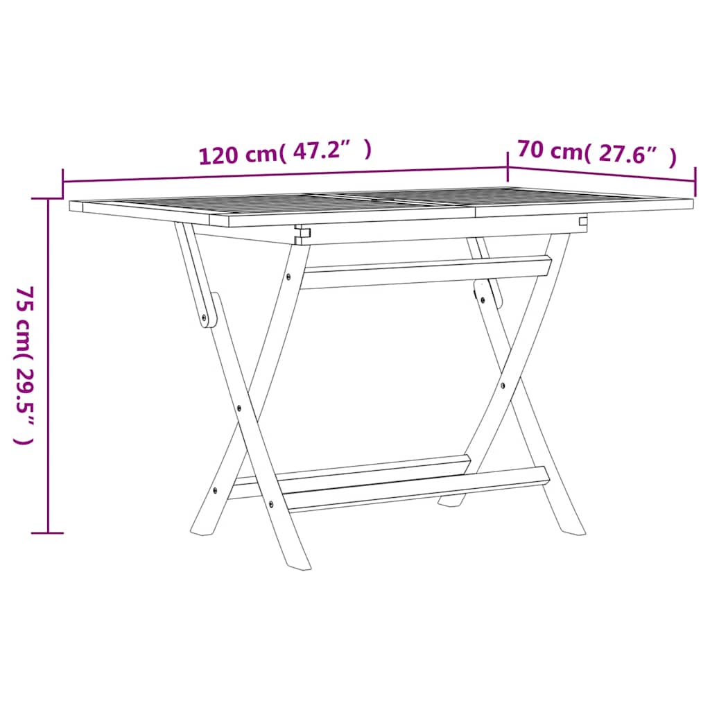 Set da Pranzo per Giardino 5 pz in Legno Massello di Teak | homemem39