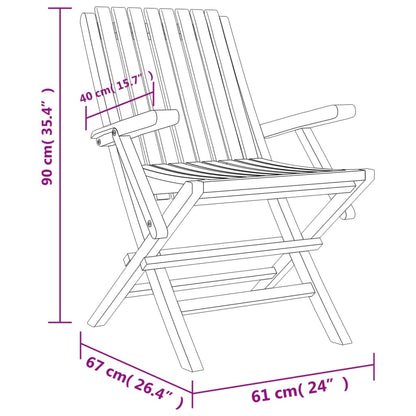 Set da Pranzo per Giardino 5 pz in Legno Massello di Teak - homemem39