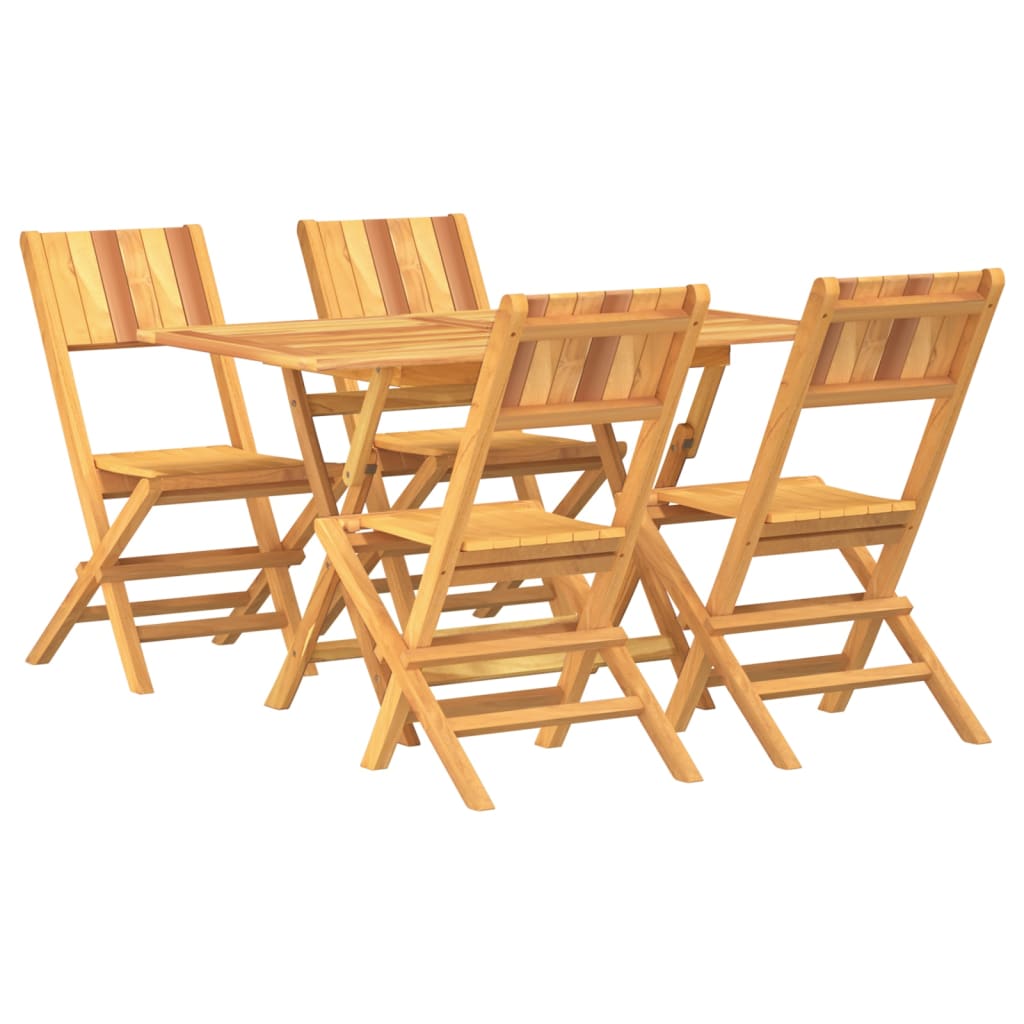 Set da Pranzo per Giardino 5 pz in Legno Massello di Teak - homemem39