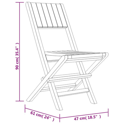 Set da Pranzo per Giardino 5 pz in Legno Massello di Teak - homemem39