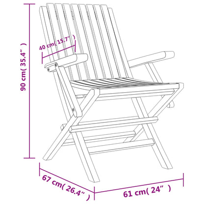 Set da Pranzo per Giardino 5 pz in Legno Massello di Teak - homemem39