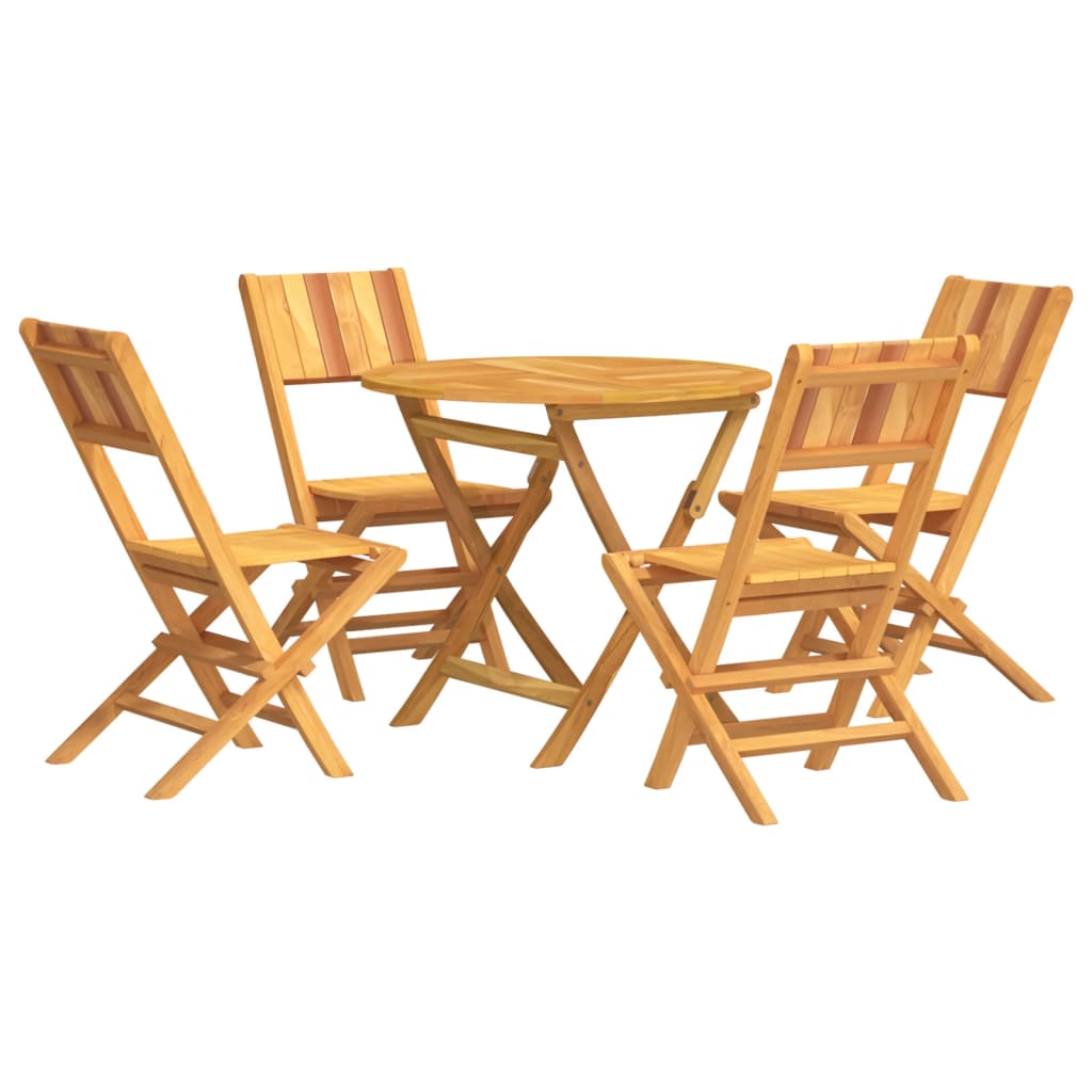 Set da Pranzo per Giardino 5 pz in Legno Massello di Teak - homemem39