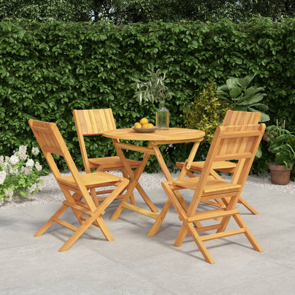 Set da Pranzo per Giardino 5 pz in Legno Massello di Teak - homemem39