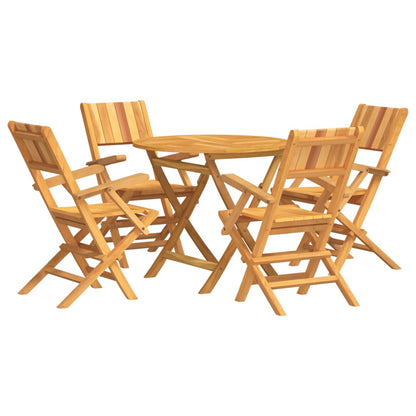 Set da Pranzo per Giardino 5 pz in Legno Massello di Teak - homemem39