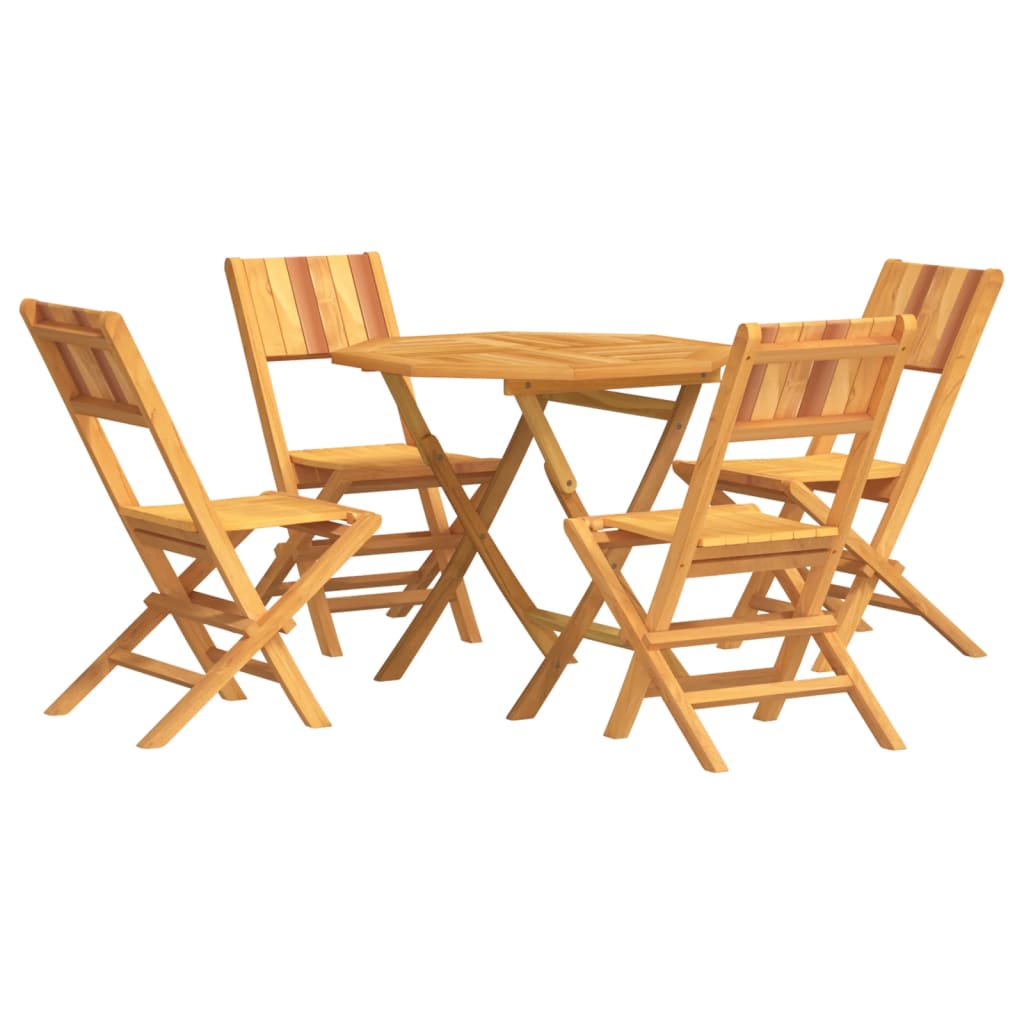 Set da Pranzo per Giardino 5 pz in Legno Massello di Teak | homemem39