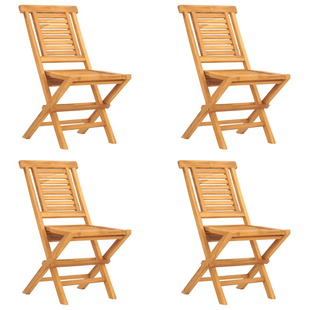 Set da Pranzo per Giardino 5 pz in Legno Massello di Teak