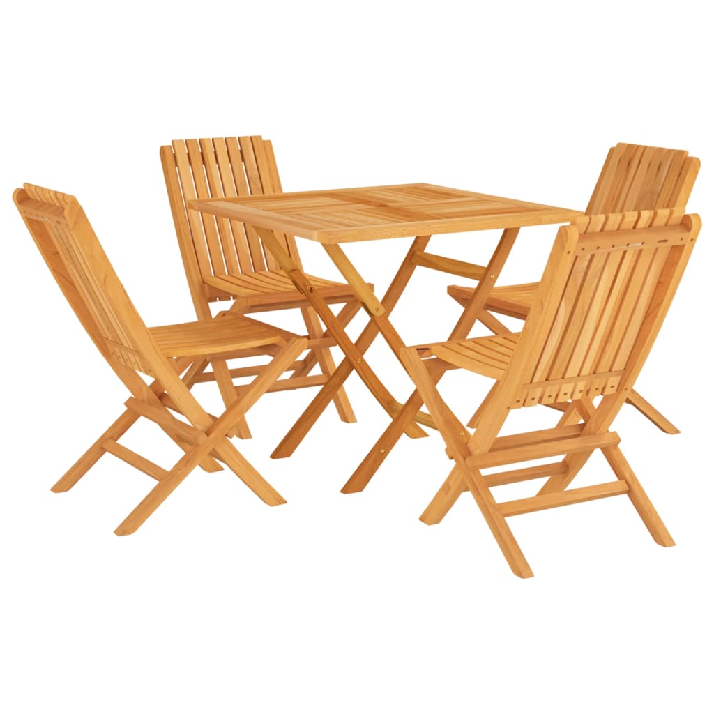 Set da Pranzo per Giardino 5 pz in Legno Massello di Teak | homemem39