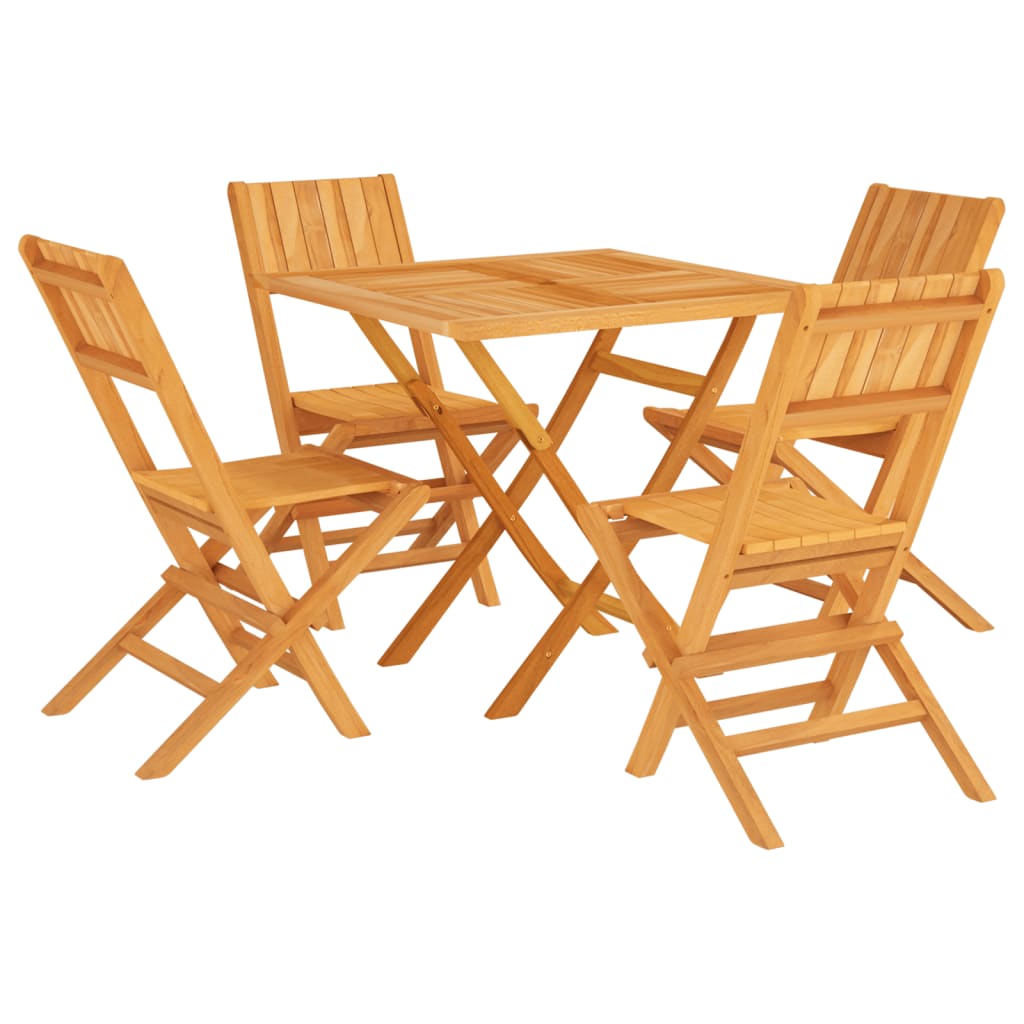 Set da Pranzo per Giardino 5 pz in Legno Massello di Teak | homemem39