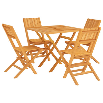 Set da Pranzo per Giardino 5 pz in Legno Massello di Teak | homemem39