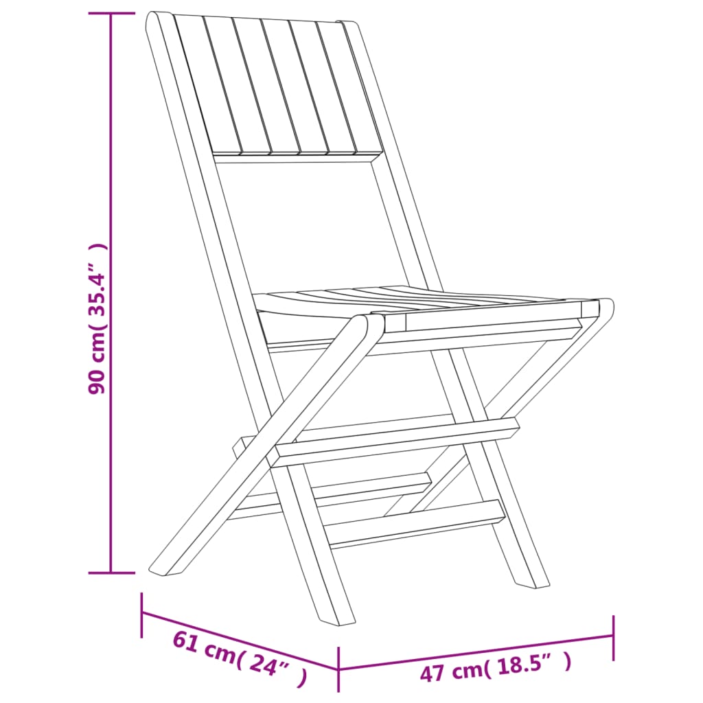Set da Pranzo per Giardino 5 pz in Legno Massello di Teak | homemem39