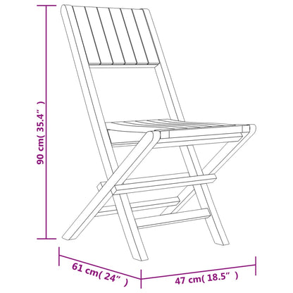 Set da Pranzo per Giardino 5 pz in Legno Massello di Teak | homemem39