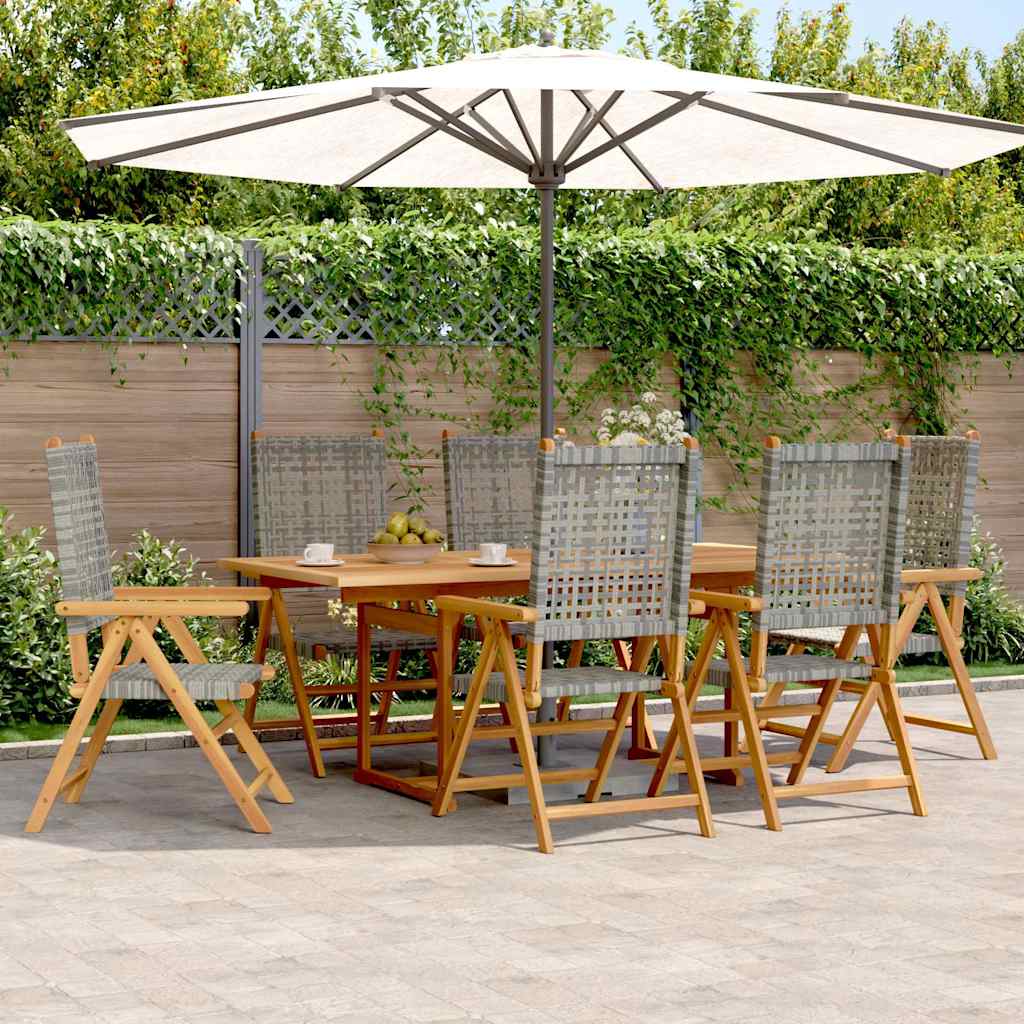 Sedie da Giardino Pieghevoli 6pz 47x47x89cm Legno Massello Teak - homemem39