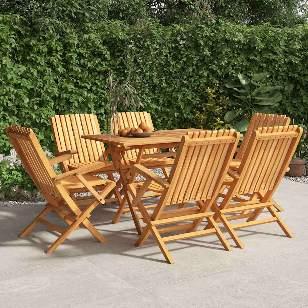 Sedie da Giardino Pieghevoli 6pz 61x67x90cm Legno Massello Teak - homemem39