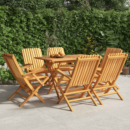 Sedie da Giardino Pieghevoli 6pz 61x67x90cm Legno Massello Teak - homemem39