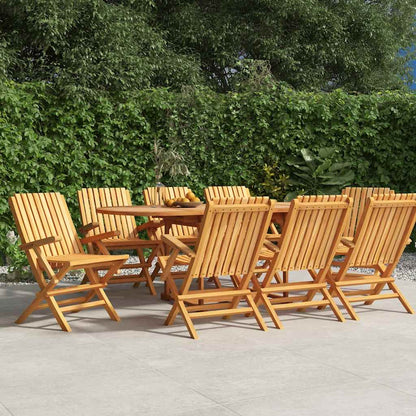 Sedie da Giardino Pieghevoli 8pz 61x67x90cm Legno Massello Teak - homemem39