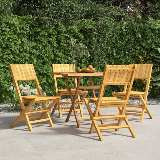 Sedie da Giardino Pieghevoli 4pz 47x61x90cm Legno Massello Teak - homemem39