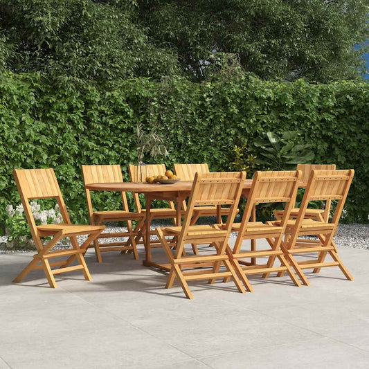 Sedie da Giardino Pieghevoli 8pz 47x61x90cm Legno Massello Teak - homemem39
