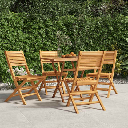 Sedie da Giardino Pieghevoli 4pz 47x62x90cm Legno Massello Teak - homemem39