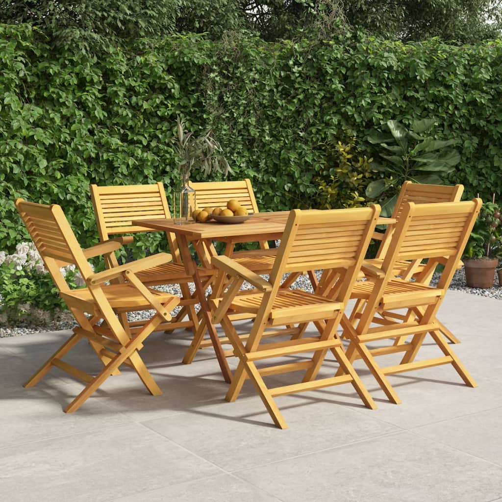 Sedie da Giardino Pieghevoli 6pz 55x62x90cm Legno Massello Teak - homemem39