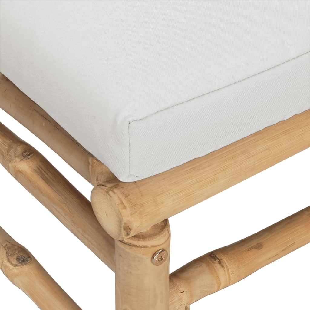 Set Salotto da Giardino 6pz con Cuscini Grigio Chiaro Bambù | homemem39