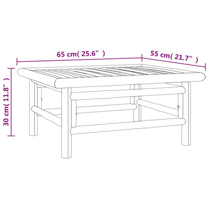 Set Salotto da Giardino 6pz con Cuscini Tortora Bambù