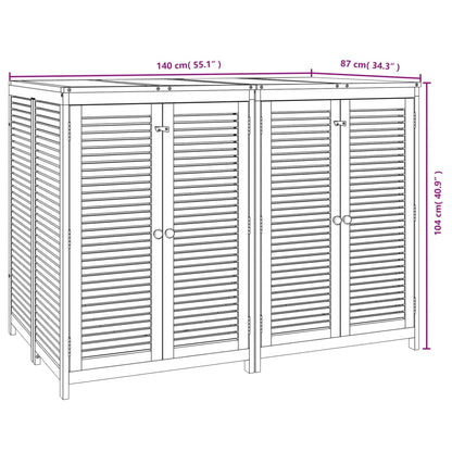 Contenitore da Giardino 140x87x104 cm Legno Massello di Acacia - homemem39