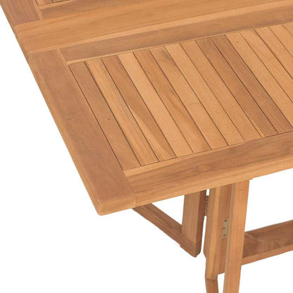 Set da Pranzo per Giardino 7 pcs Marrone Legno di teak solido