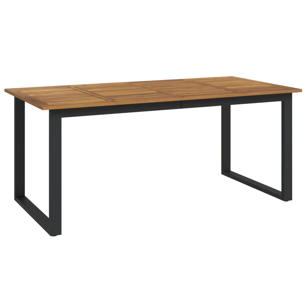 Set Pranzo da Giardino 5 pz Legno Massello di Acacia e Metallo | homemem39