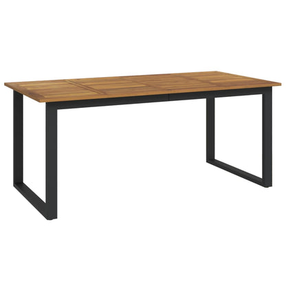 Set Pranzo da Giardino 5 pz Legno Massello di Acacia e Metallo | homemem39