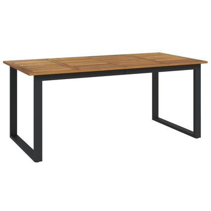 Set Pranzo da Giardino 7 pz Legno Massello di Acacia e Metallo | homemem39