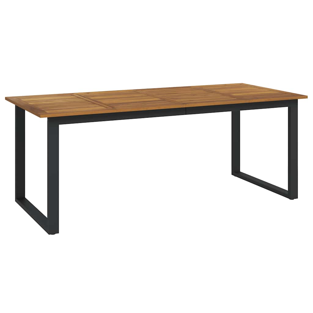 Set Pranzo da Giardino 7 pz Legno Massello di Acacia e Metallo | homemem39