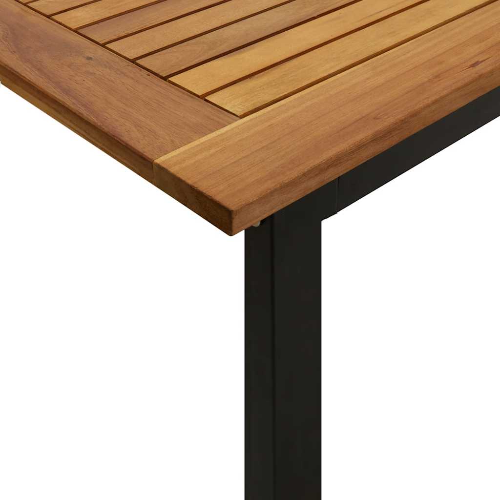 Set Pranzo da Giardino 7 pz Legno Massello di Acacia e Metallo | homemem39