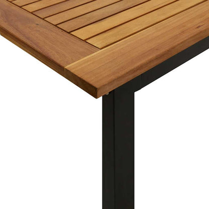 Set Pranzo da Giardino 7 pz Legno Massello di Acacia e Metallo | homemem39