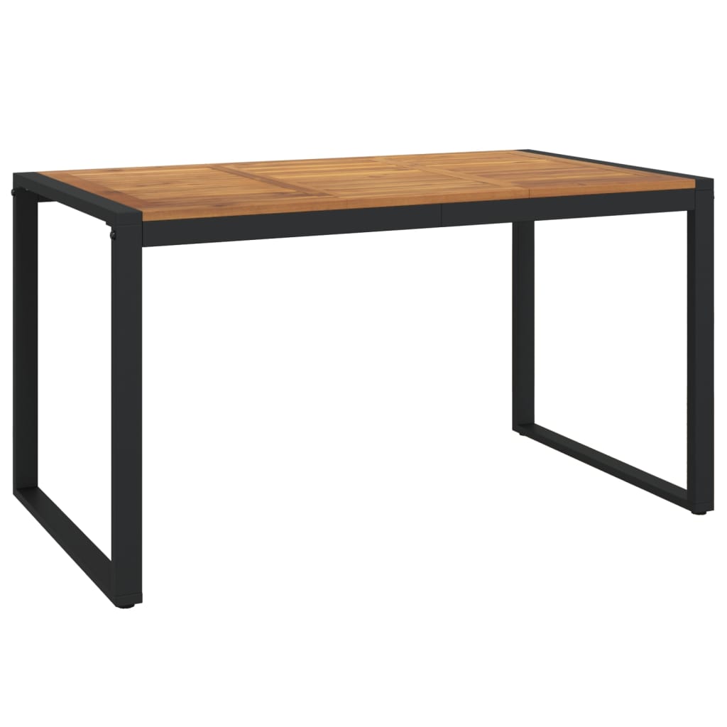 Set Pranzo da Giardino 5 pz Legno Massello di Acacia e Metallo | homemem39