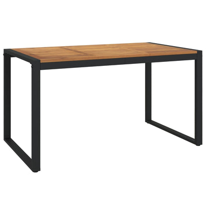 Set Pranzo da Giardino 7 pz Legno Massello di Acacia e Metallo | homemem39