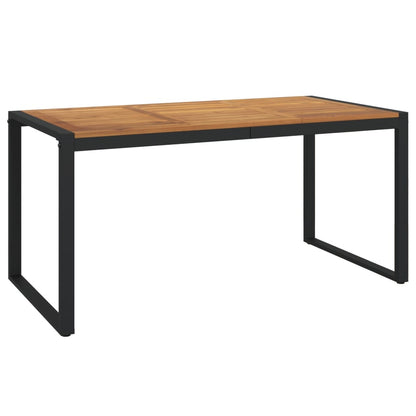 Set Pranzo da Giardino 5 pz Legno Massello di Acacia e Metallo | homemem39