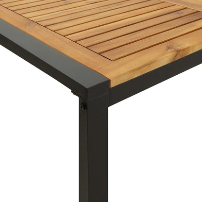 Set Pranzo da Giardino 5 pz Legno Massello di Acacia e Metallo | homemem39